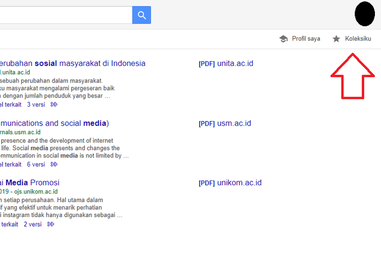 Cara menemukan situs jurnal yang telah disimpan di Google Scholar