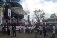 Pendukung Mulai Berdatangan ke Lokasi Kampanye Prabowo di Manado