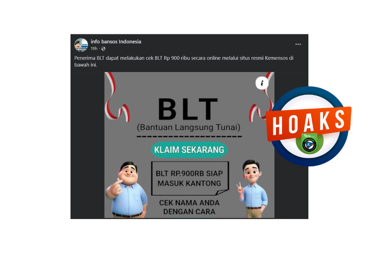 INFOGRAFIK: Hoaks Berupa Tautan untuk Dapatkan BLT Rp 900.000, Simak Bantahannya