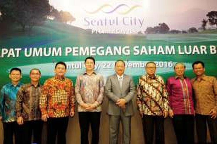 PT Sentul City Tbk (BKSL) mengumumkan perubahan susunan direksi dan dewan komisaris perseroan. Tranggono Ting terpilih mengisi posisi Presiden Komisaris dan Andy Kesuma Natanael sebagai Wakil Presiden Direktur.