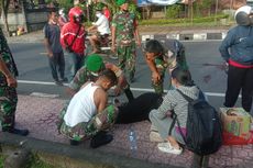 Spontan, Seorang Anggota TNI di Bali Robek Seragam untuk Menolong Korban Kecelakaan