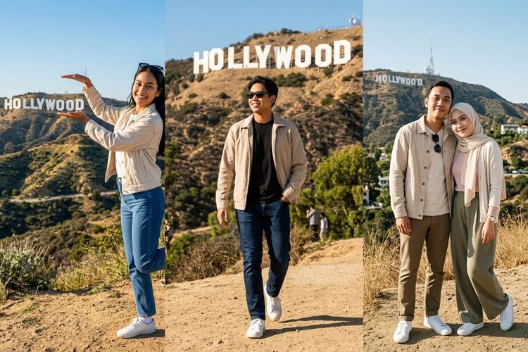 7 Prompt AI Viral Edit Foto Jadi Liburan ke Hollywood Hills