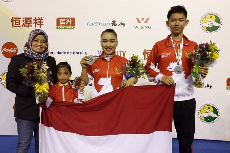Para atlet wushu Indonesia mencetak prestasi membanggakan pada Kejuaraan Dunia Wushu Junior 2018 di Brasilia, Brasil.