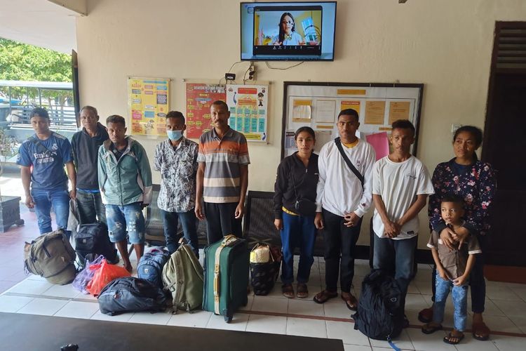 Para CPMI illegal asal NTT yang diamankan Polisi saat hendak diselundupkan ke Malaysia melalui wilayah Seimanggaris, Nunukan, Kaltara