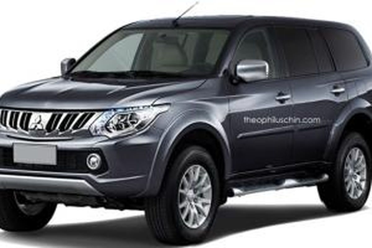 Dugaan desain terbaru Pajero Sport untuk 2016 mendatang.