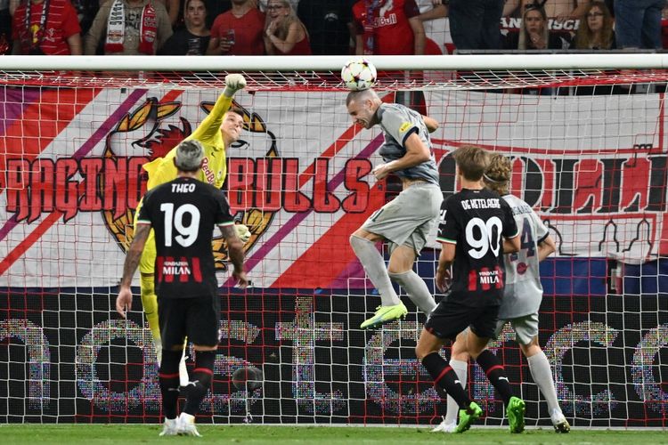 Laga matchday pertama Grup E Liga Champions 2022-2023 antara RB Salzburg dan AC Milan di Stadion Red Bull Arena, Austria, Rabu (7/9/2022) dini hari WIB.