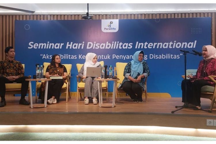 Seminar ?Aksesibilitas Kerja untuk Penyandang Disabilitas? dihadiri oleh narasumber dari Kemenaker, BRIN, Grab Indonesia, dan Yayasan Berdaya Menembus Batas.