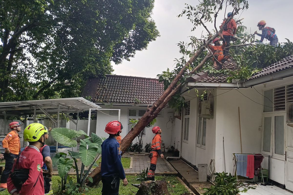 Rumah Dinas Kapolresta Bogor Kota Rusak Tertimpa Pohon Tumbang