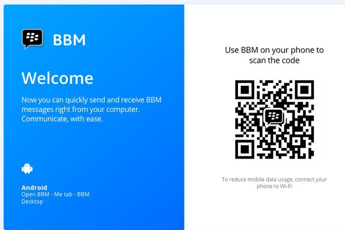 BBM versi Android di desktop