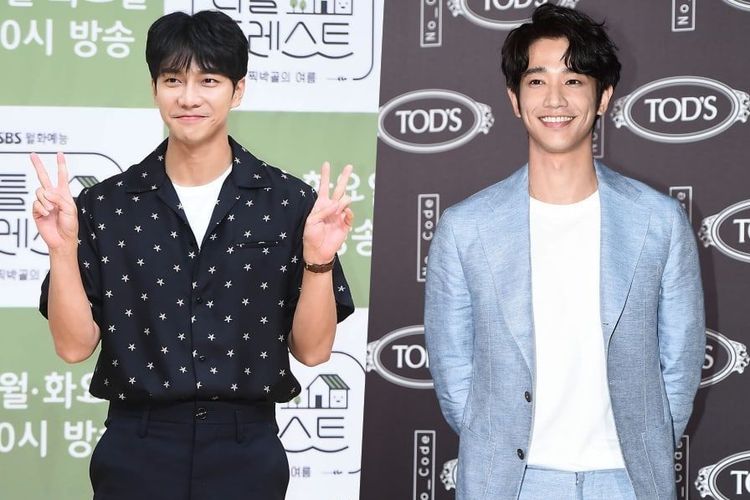 Aktor asal Korea Selatan Lee Seung Gi (kiri) dan aktor Taiwan Jasper Liu.