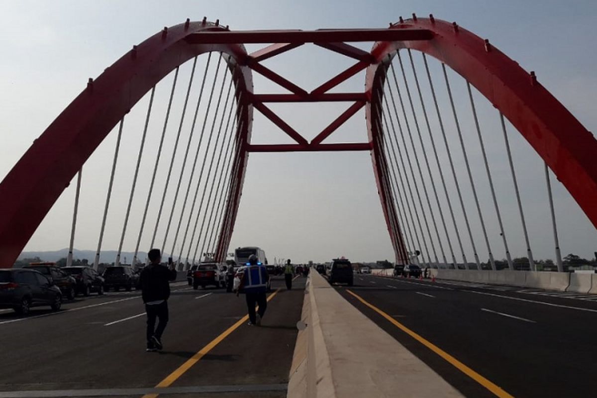 Kondisi Jembatan Kalikuto terkini yang merupakan bagian dari Jalan Tol Batang-Semarang, Jumat (7/12/2018).