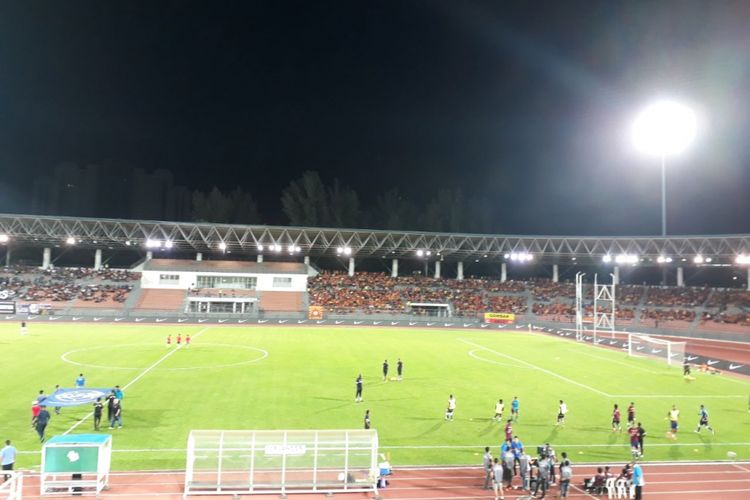 Suasana di Stadion Kuala Lumpur, Minggu (4/2/2018).
