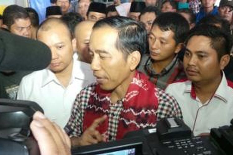 Calon Presiden Joko Widodo saat berkunjung ke Banjarmasin, Minggu (25/5/2014).