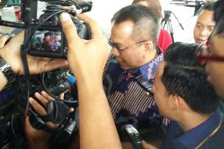 Wakil Ketua DPRD DKI Jakarta, M Taufik di Gedung KPK, Jakarta, Selasa (3/5/2016).