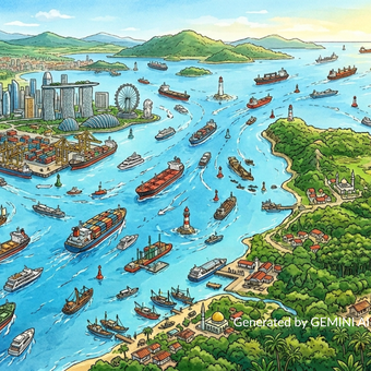 Ilustrasi Sejarah Selat Malaka: Mengapa Selat Malaka Berpotensi Menjadi Titik Krusial Global Berikutnya Setelah Selat Hormuz?