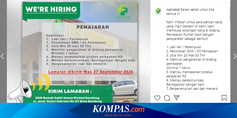 Rsu Pindad Buka Lowongan Pekerjaan Untuk Lulusan Smk Ini Rinciannya Halaman All Kompas Com