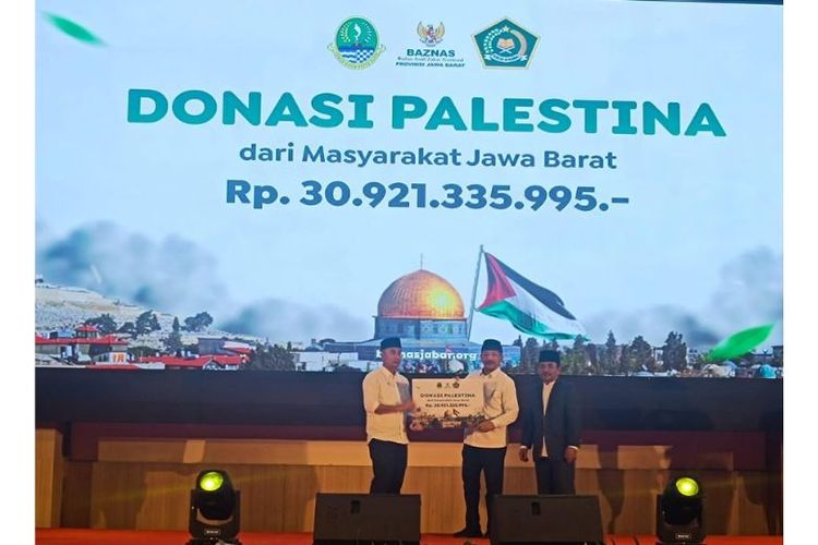 Baznas menerima infak kemanusiaan untuk Palestina Rp 30 miliar.