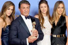 Pesona Tiga Putri Sylvester Stallone di Ajang Golden Globe 2016