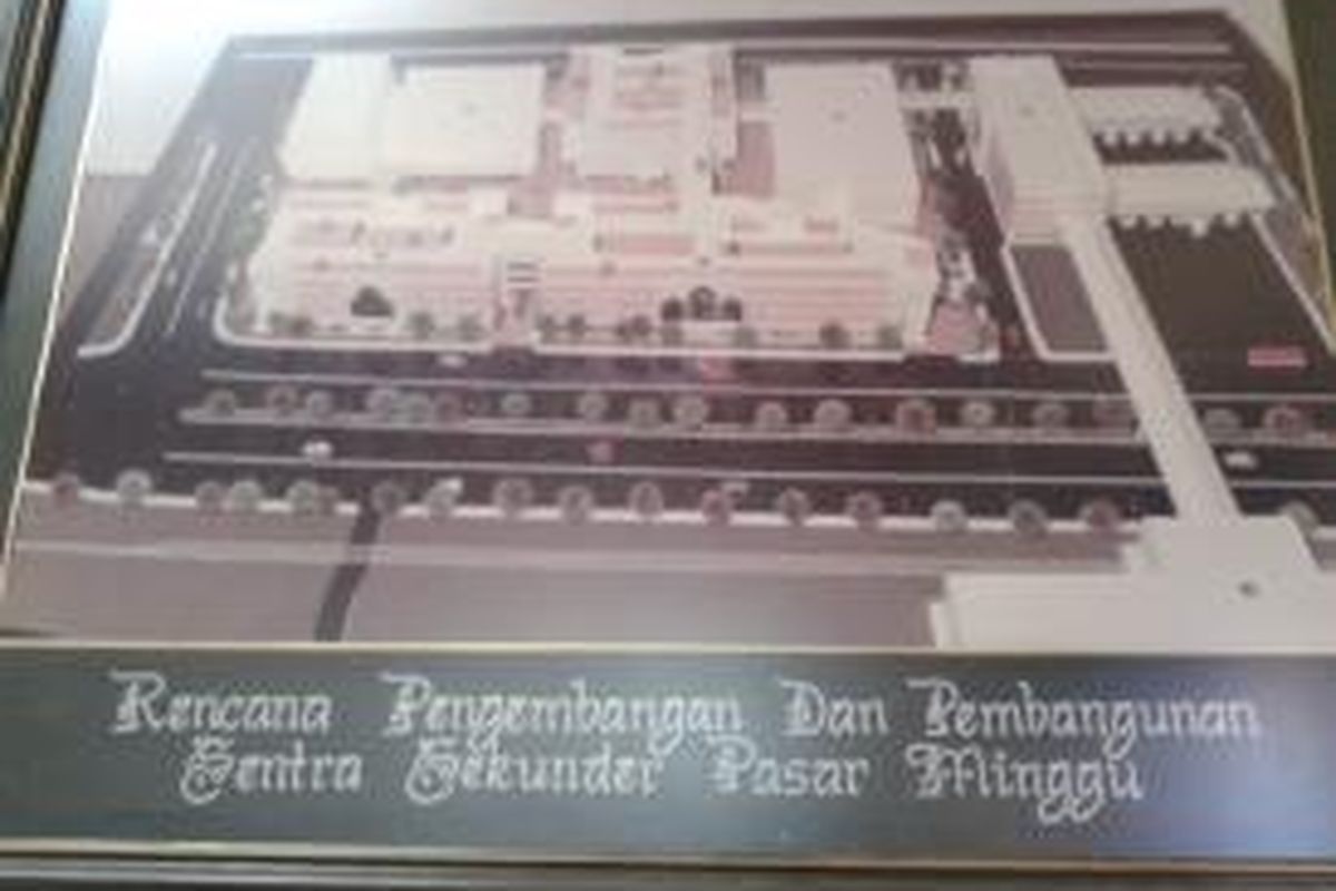 Rancangan perombakan kawasan pasar di Pasar Minggu, Jakarta Selatan. Nantinya bangunan pasar dan terminal bus akan terhubung dengan stasiun kereta dengan penbangunan jembatan penyebrangan (Doc : Pemerintah Kota Administrasi Jakarta Selatan)