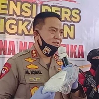 Jumpa pers pengungkapan kasus narkoba dihadiri oleh Kapolda NTB Irjen Pol Muhammad Iqbal