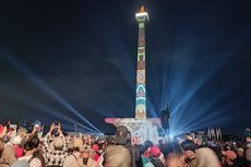 Saat Perayaan HUT Ke-78 RI di Monas Ramai Lautan Ponsel, Penonton di Belakang sampai Terhalang...