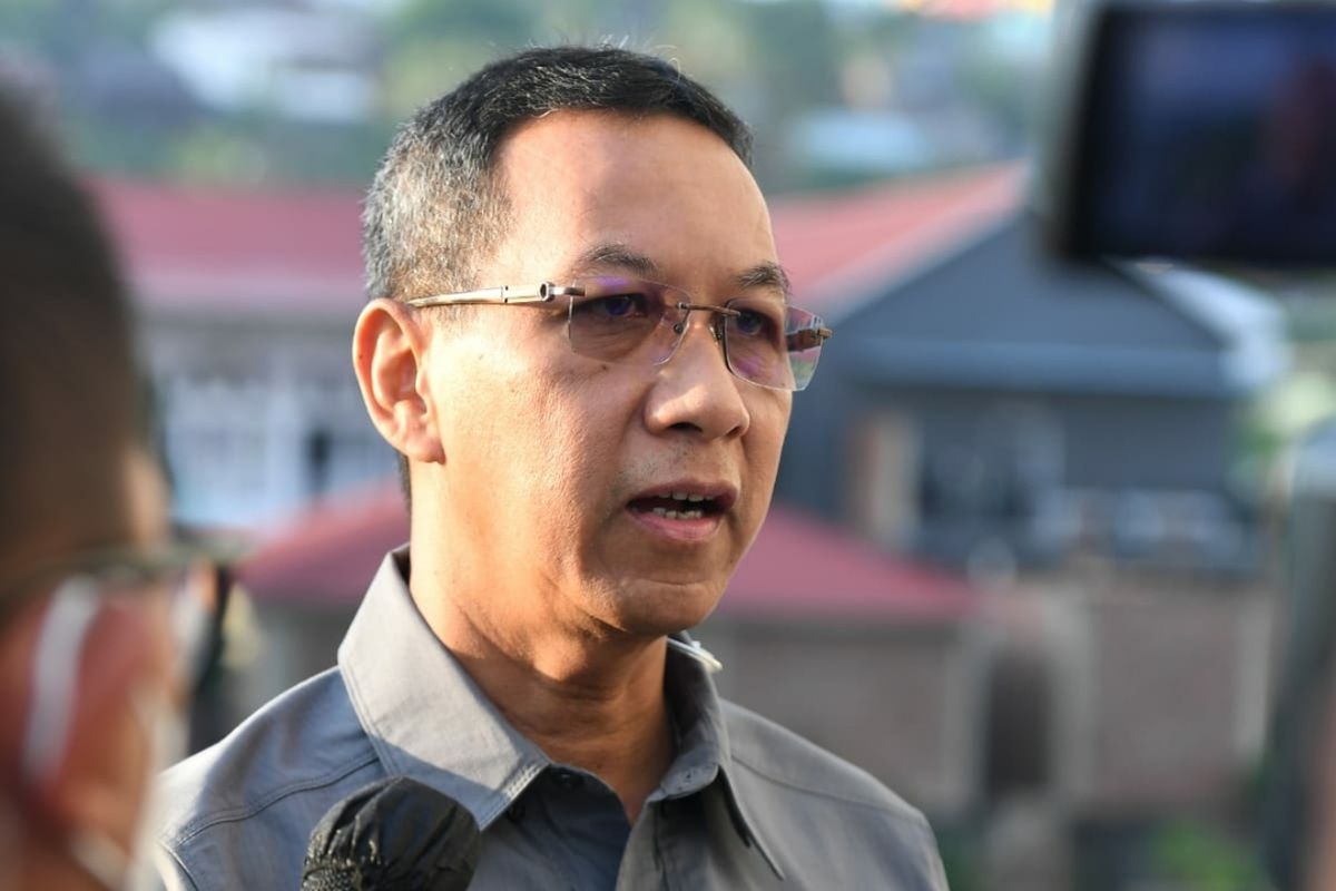 Kepala Sekretariat Presiden (Kasetpres) Heru Budi Hartono saat memberikan keterangan pers di Sulawesi Tenggara, Selasa (27/9/2022).