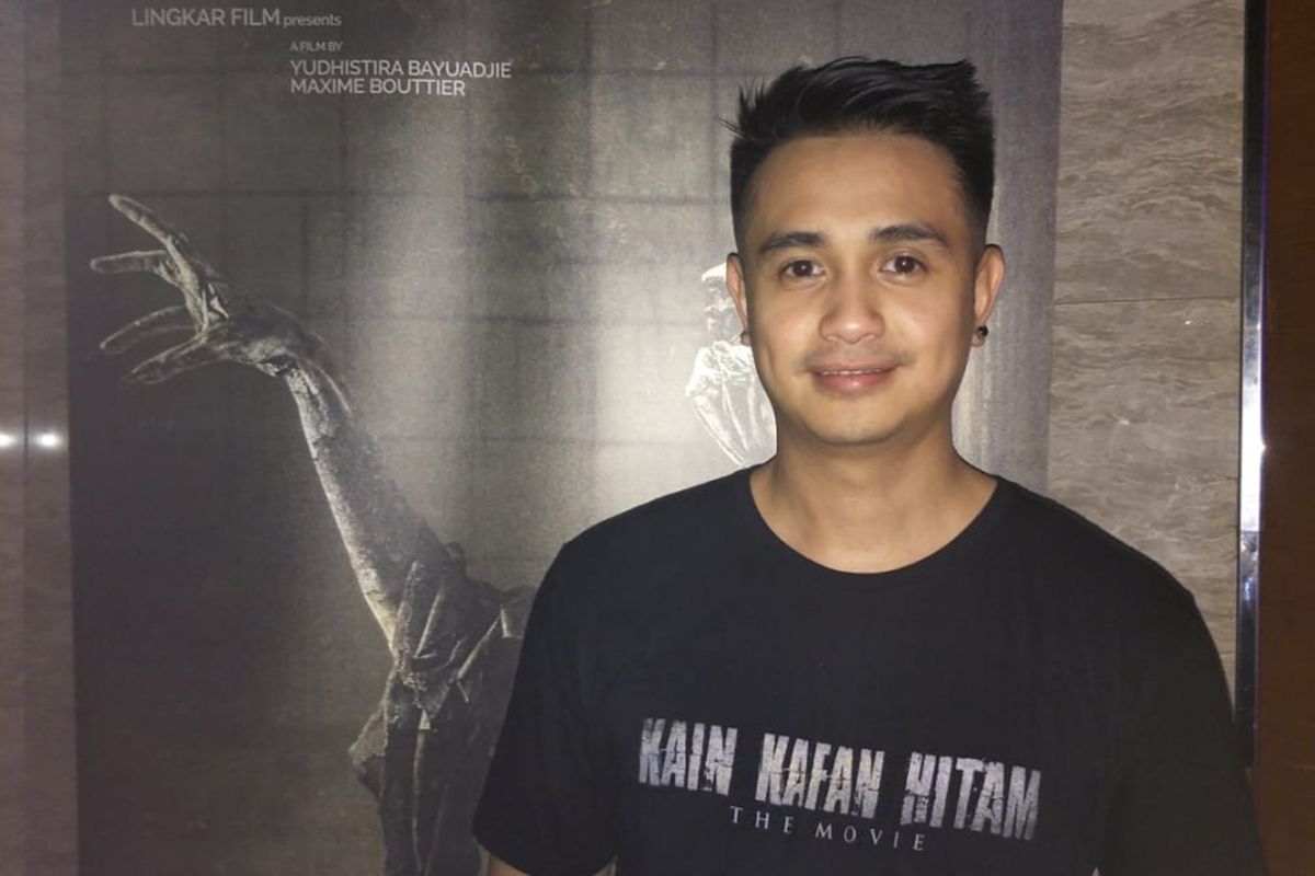 Ajun Perwira ditemui usai press screening film Kain Kafan Hitam di Epicentrum XXI, Kuningan, Jakarta Selatan, Senin (11/1/2019).