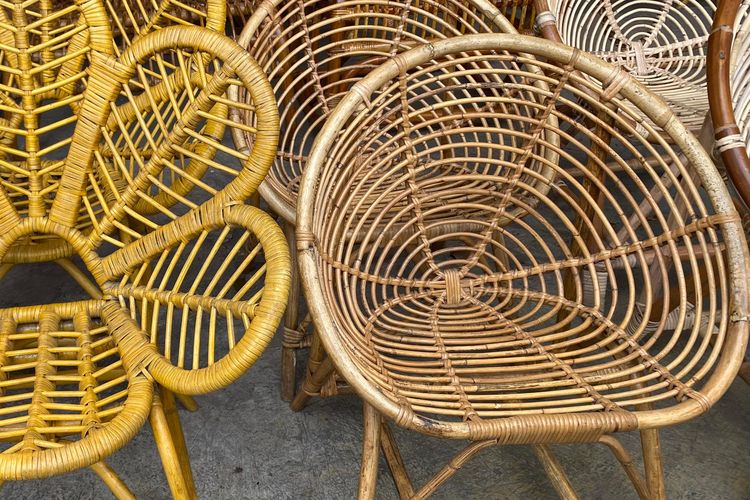 Ilustrasi furnitur rotan.