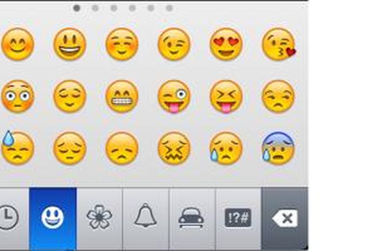 Contoh emoji di platform iOS