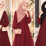 15 Warna Jilbab untuk Gamis Burgundy agar Terlihat Elegan