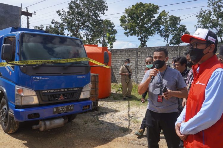Bareskrim Mabes Polri berhasil menangkap oknum penyalahgunaan dan penimbunan solar bersubsidi di Pati, Jateng (17/5/2022) 