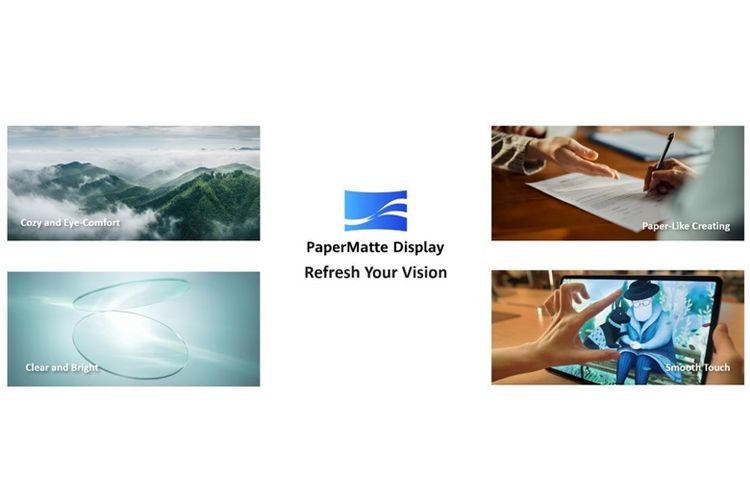 Huawei berhasil menggabungkan tampilan HD dengan pengalaman membaca dan menulis yang nyaman pada layar PaperMatte 2.0. 