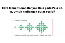 Cara Menentukan Banyak Bola pada Pola ke-n, Untuk n Bilangan Bulat Positif