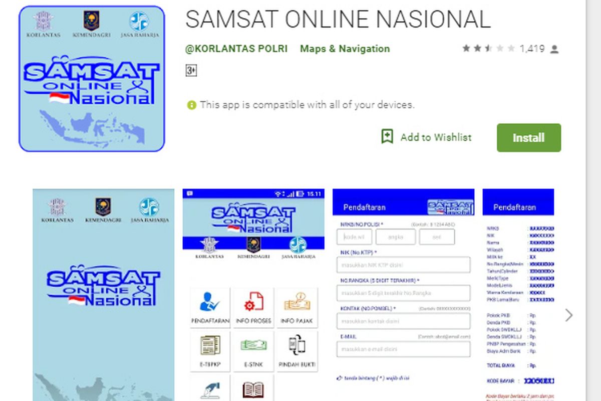 Samsat Online Nasional (e-Samsat)