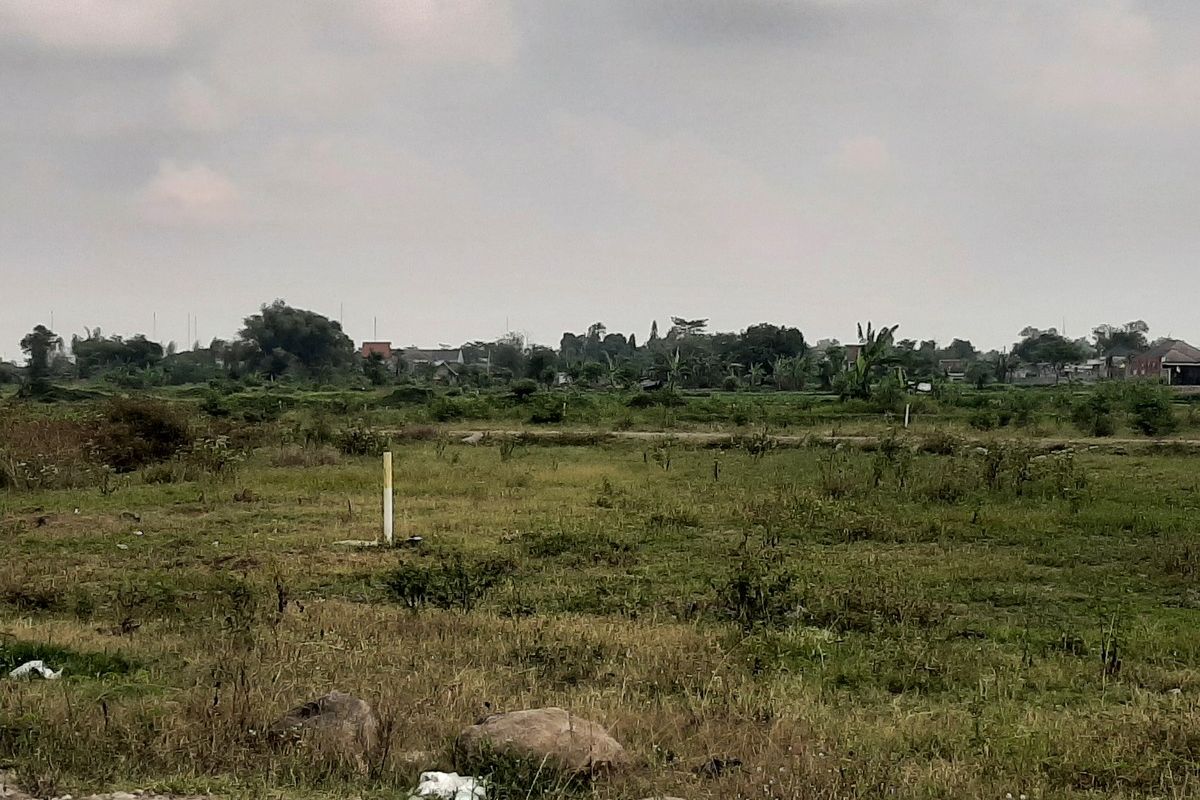 Salah satu lokasi di Purwomartani, Kalasan, Kabupaten Sleman yang akan dijadikan pembangunan Jalan Tol Yogya-Solo.