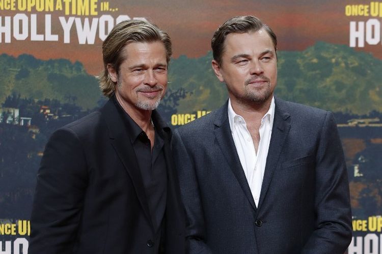 Aktor Leonardo DiCaprio dan Brad Pitt menghadiri pemutaran perdana film Once Upon A Time... In Hollywood di Berlin, Jerman, pada 1 Agustus 2019.