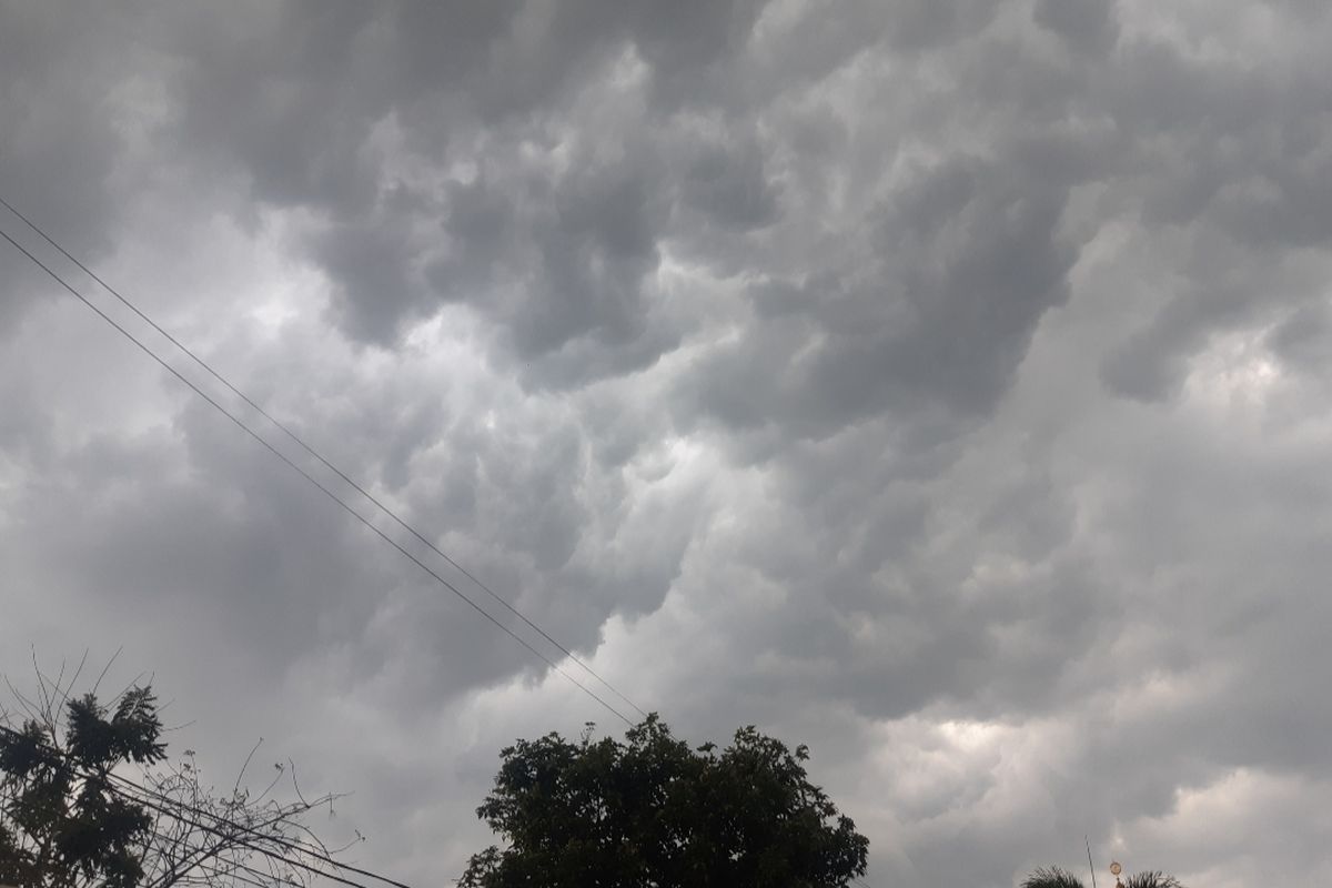 Langit Jakarta yang mendung dan berpotensi turun hujan lebat pada, Rabu (11/12/2019) lalu 