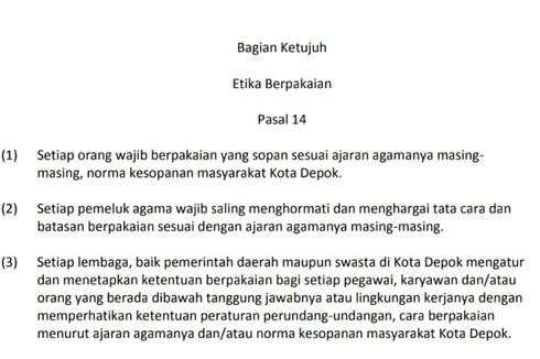 Pemkot Depok Sebut Raperda Kota Religius Mencontoh Tasikmalaya