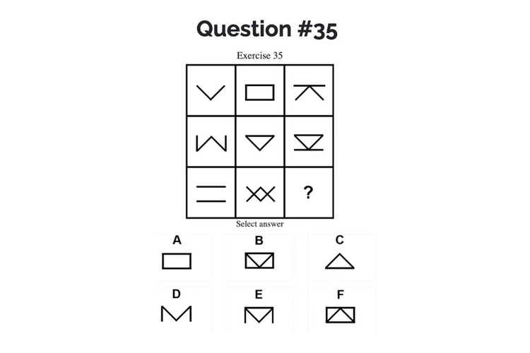 Pertanyaan No.35 di tes IQ.