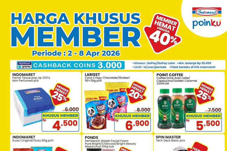 Promo Indomaret Hari Ini 7 April 2026, Ada Cashback Rp 5.000 untuk Produk Tertentu