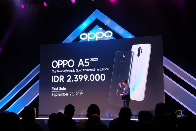 Oppo saat merilis Oppo A5 2020 di Jakarta, Selasa (17/9/2019).