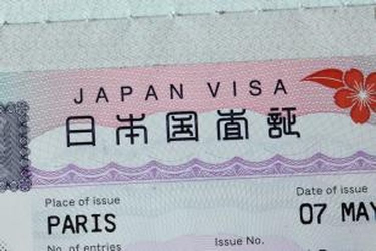 Ilustrasi visa Jepang.