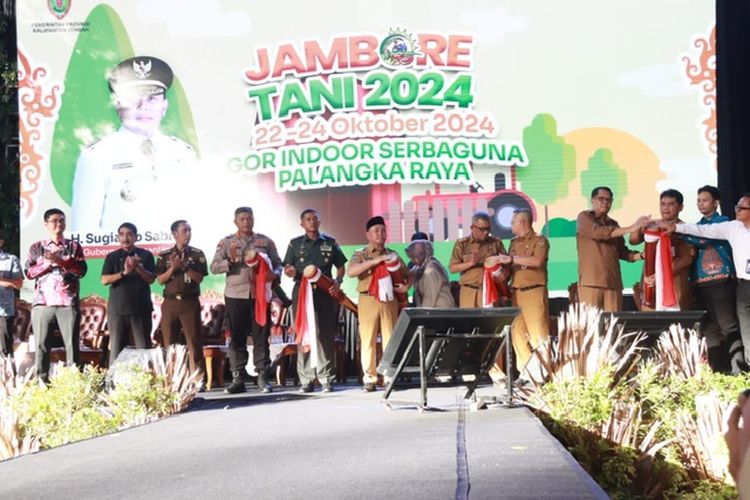 Gubernur Kalimantan Tengah (Kalteng) Sugianto Sabran saat membuka Jambore Tani Tahun 2024.