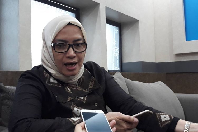 Komisioner KPU Evi Novida Ginting Manik di kantor KPU, Menteng, Jakarta Pusat.