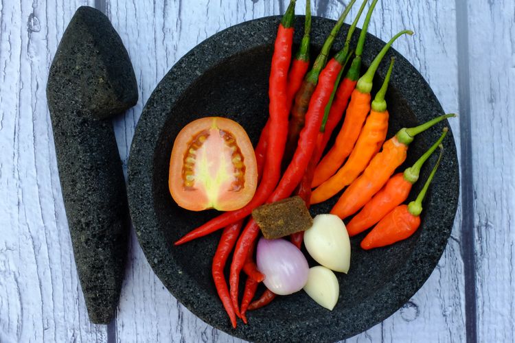 Sambal Terasi Mentah' Paling Enak : Resep Sambal Tomat ...