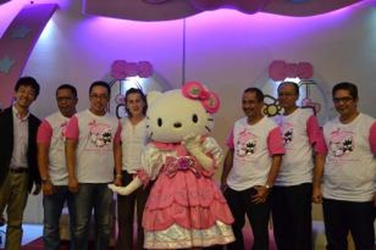 Peluncuran Wahana baru di Dufan, Hello Kitty Adventure, Jumat (12/12/2014). 