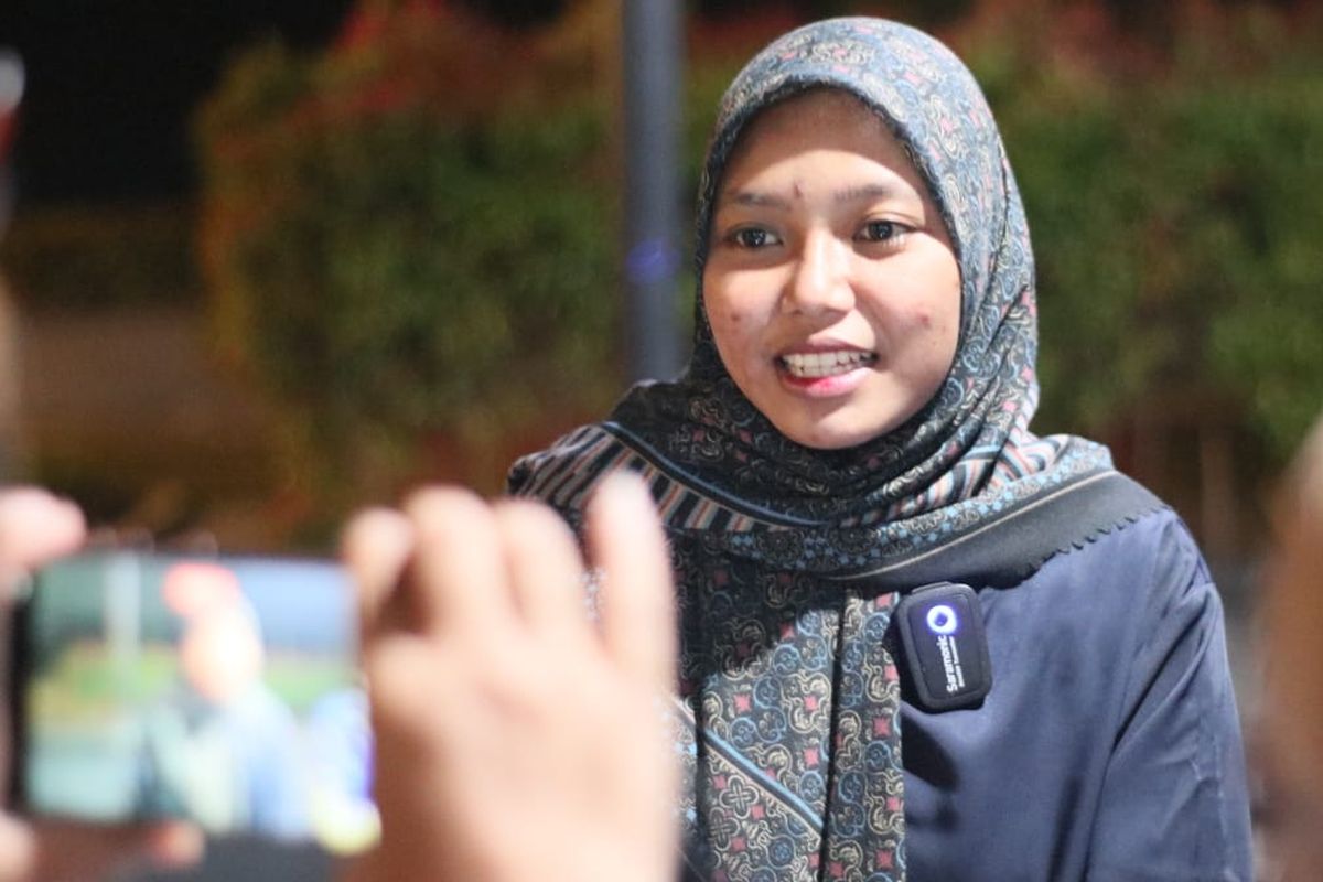 Devy Ayustin Eliana, salah satu konsumen pembeli rumah subsidi Griya Rudina Asri