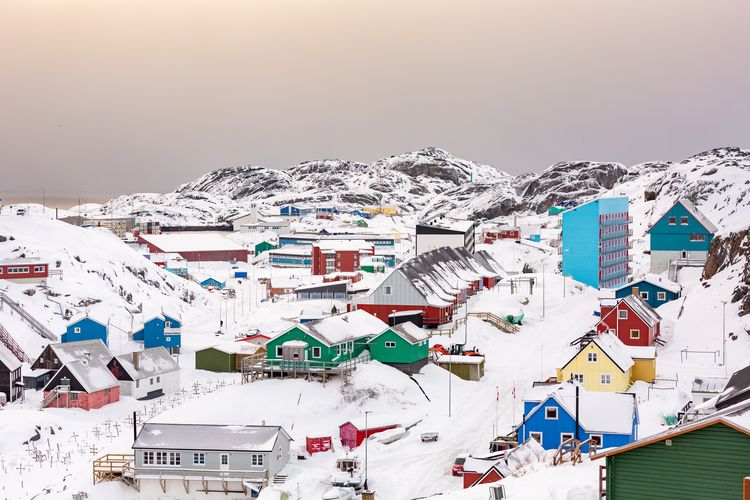 Ilustrasi asal usul nama Greenland, padahal sebagian besar wilayahnya tertutup salju.