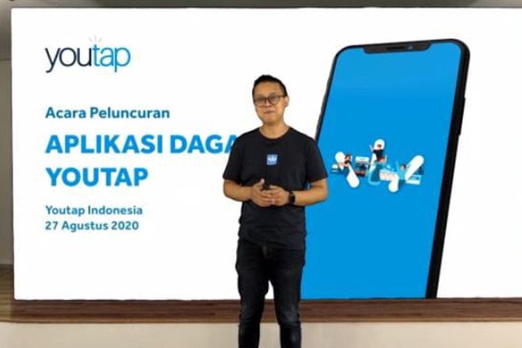 CEO Youtap Indonesia Herman Suharto peluncuran Aplikasi Dagang Youtap secara virtual, Kamis (27/8/2020). (Tangkapan Layar)