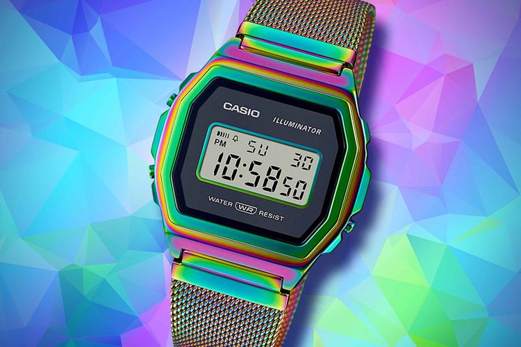 A1000RBW-1A memiliki bentuk kotak persegi dan profil tipis yang membawa kita pada gaya khas jam Casio pada awal kemunculannya.
 